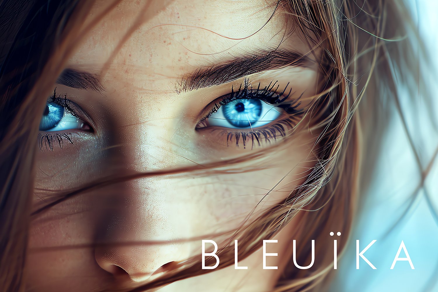 regard femme bleu logo bleuika
